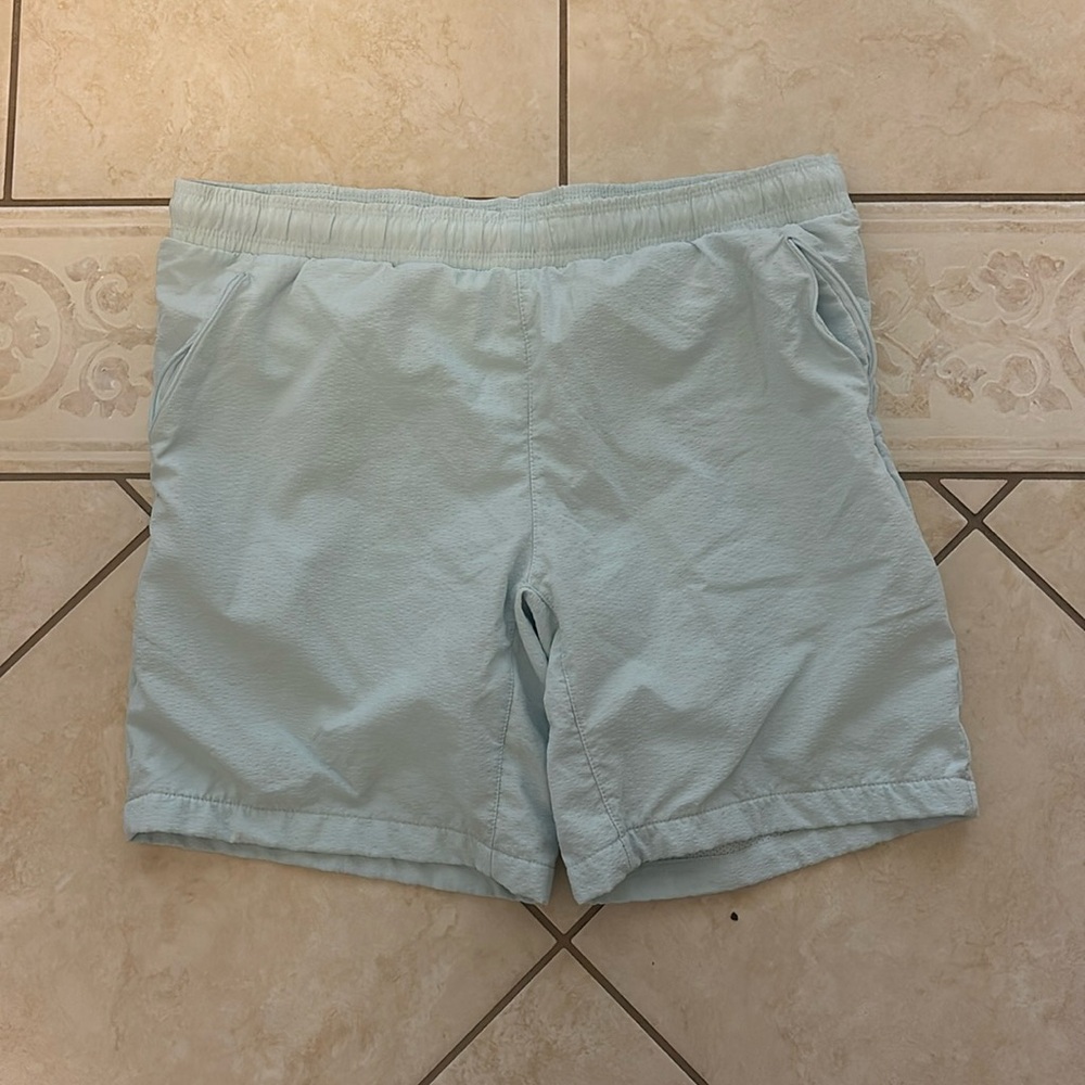 All In Motion Target Brand Mens Textured Light Blue Shorts Size 32